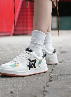 PENTAGONAL X Ghost Mask联名帽帽星刺绣情侣男女小白鞋星星板鞋