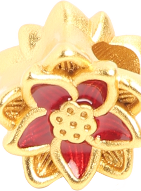 爱芙莎铜红色莲花配件DIY材料