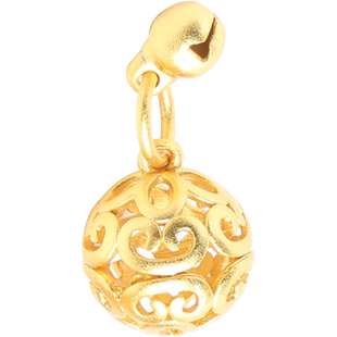 沙金祥云宫铃手链diy配件吊坠配珠串珠手串配饰手工编织材料饰品