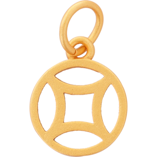 沙金福牌手链diy配件吊坠配珠串珠手串的珠子小配饰手工编织材料