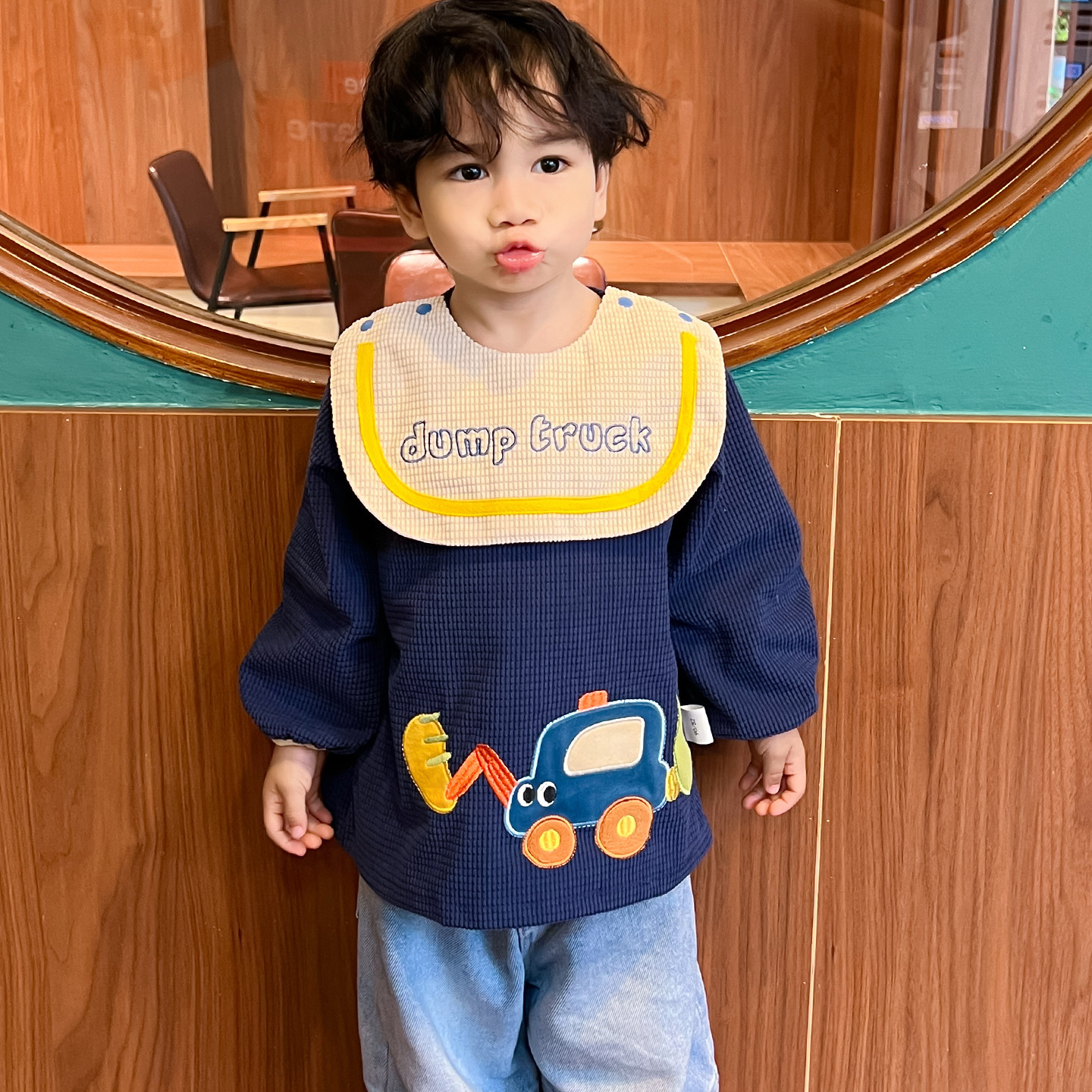 男童罩衣纯棉灯芯绒儿童防水反穿衣婴幼儿宝宝吃饭围兜防脏护衣,童装/婴儿装/亲子装,反穿衣/罩衣,淘宝优惠券,粉丝福利购,淘宝优惠卷