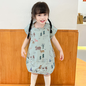 ins丹麦儿童pu防水反穿衣无袖 宝宝吃饭围兜超软婴儿饭兜防脏罩衣