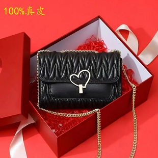 奢侈大牌包高级感真皮菱格纹链条包女2025新款百搭轻奢单肩斜挎包