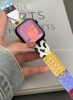 ANANSTORE潮牌运动硅胶表带适用iwatchs10苹果手表applewatch98se
