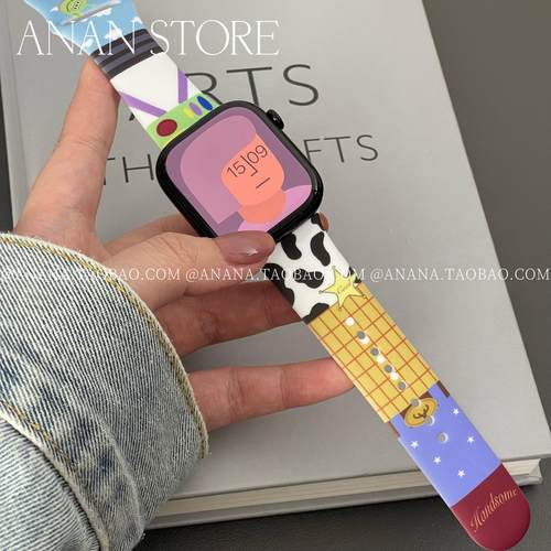ANANSTORE潮牌运动硅胶表带适用iwatchs10苹果手表applewatch98se