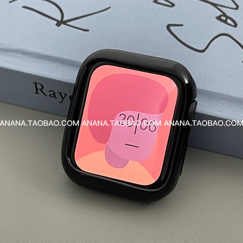 ANANSTORE新款高级感电镀黑边框软表壳适用苹果iwatch8765代SE潮