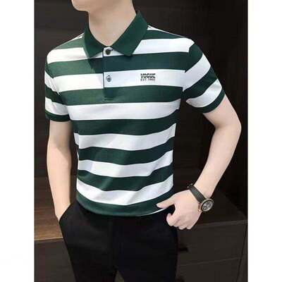 高端男士短袖POLO衫翻领短袖T恤