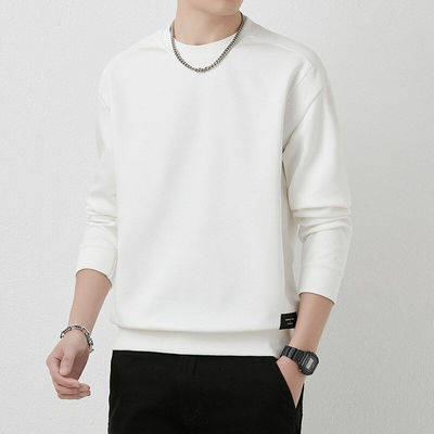 卫衣男2025春秋重磅纯棉长袖T恤
