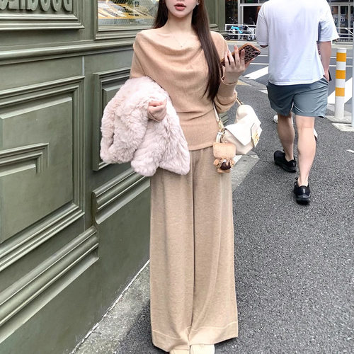 优雅气质慵懒风洋气高级感毛衣