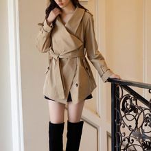 现货TOUCHIN 复刻经典 天堂之吻”北川景子同款短款收腰荡领风衣