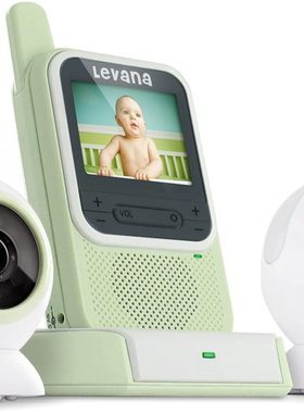 美国婴儿监护器LEVANA新款TW301高清显示 夜视 啼哭激活 一拖二