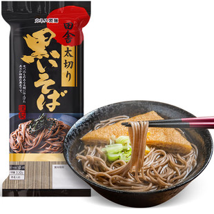 日本进口Kanesu田舍粗切黑荞麦面320g荞麦挂面日式面条凉面冷面