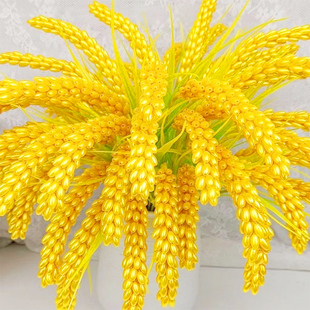 稻谷穗仿真手工编织材料全套diy稻子材料包客厅摆放花散珠子教程