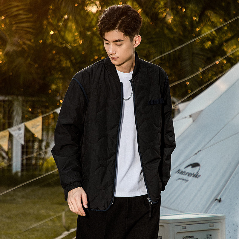 秋新款黑色休闲宽松棉衣男加厚保暖防寒日常百搭男士夹克外套