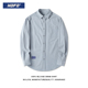 秋季 外套衬衣 内搭商务休闲宽松男士 雾霾蓝日系港风衬衫 男潮长袖