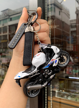 宝s1000半合金摩托马车模型挂件