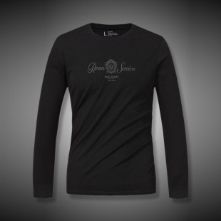 圆领体恤 内搭上衣服休闲百搭爸爸打底衫 ZGHW长袖 t恤男春秋季