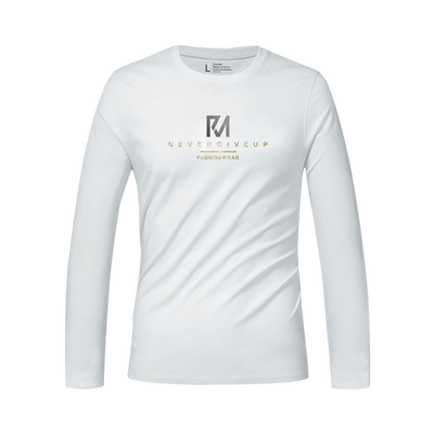 春秋季男士纯棉休闲圆领长袖