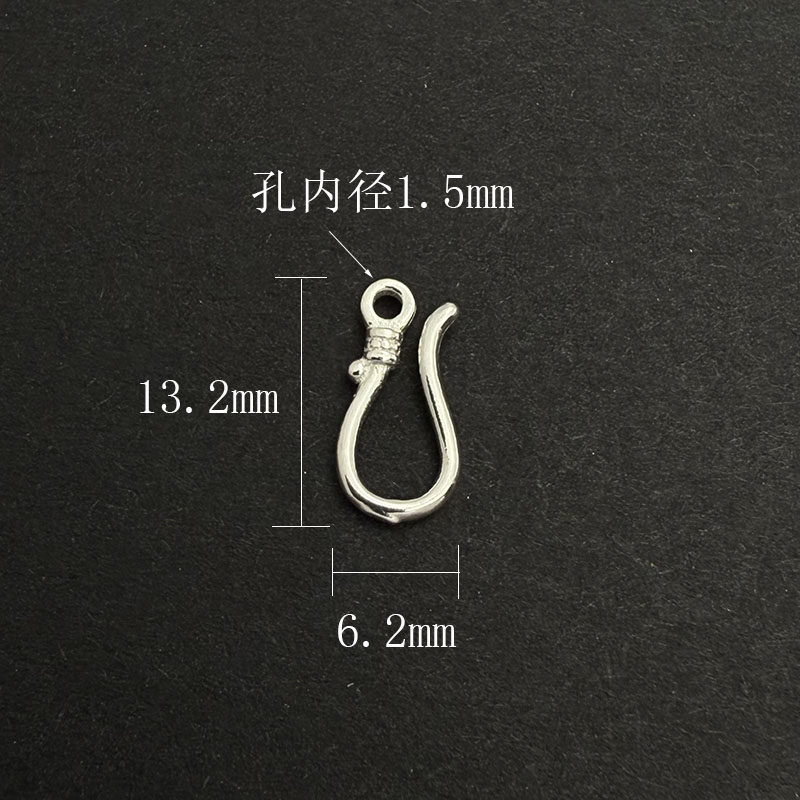 S925纯银问号扣扣头连接扣