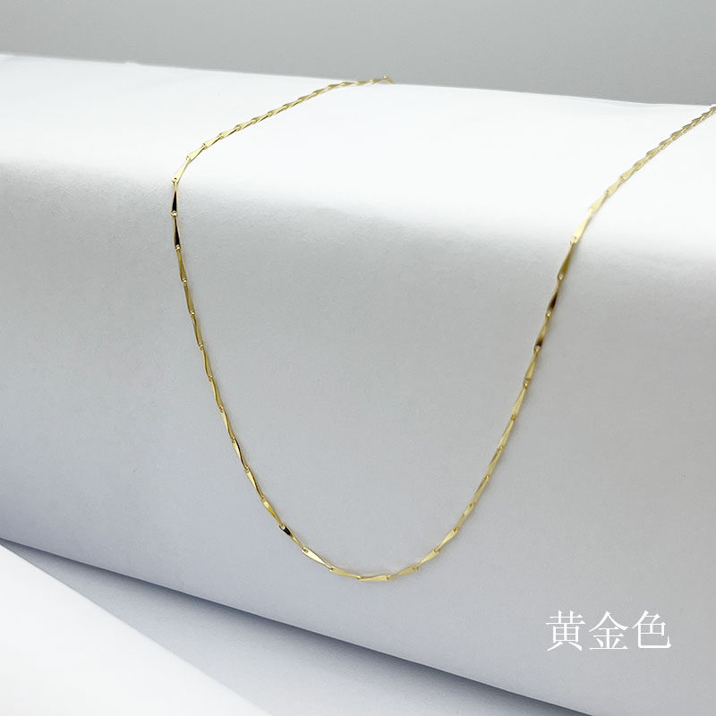 S925纯银瓜子链锁骨链项链素链