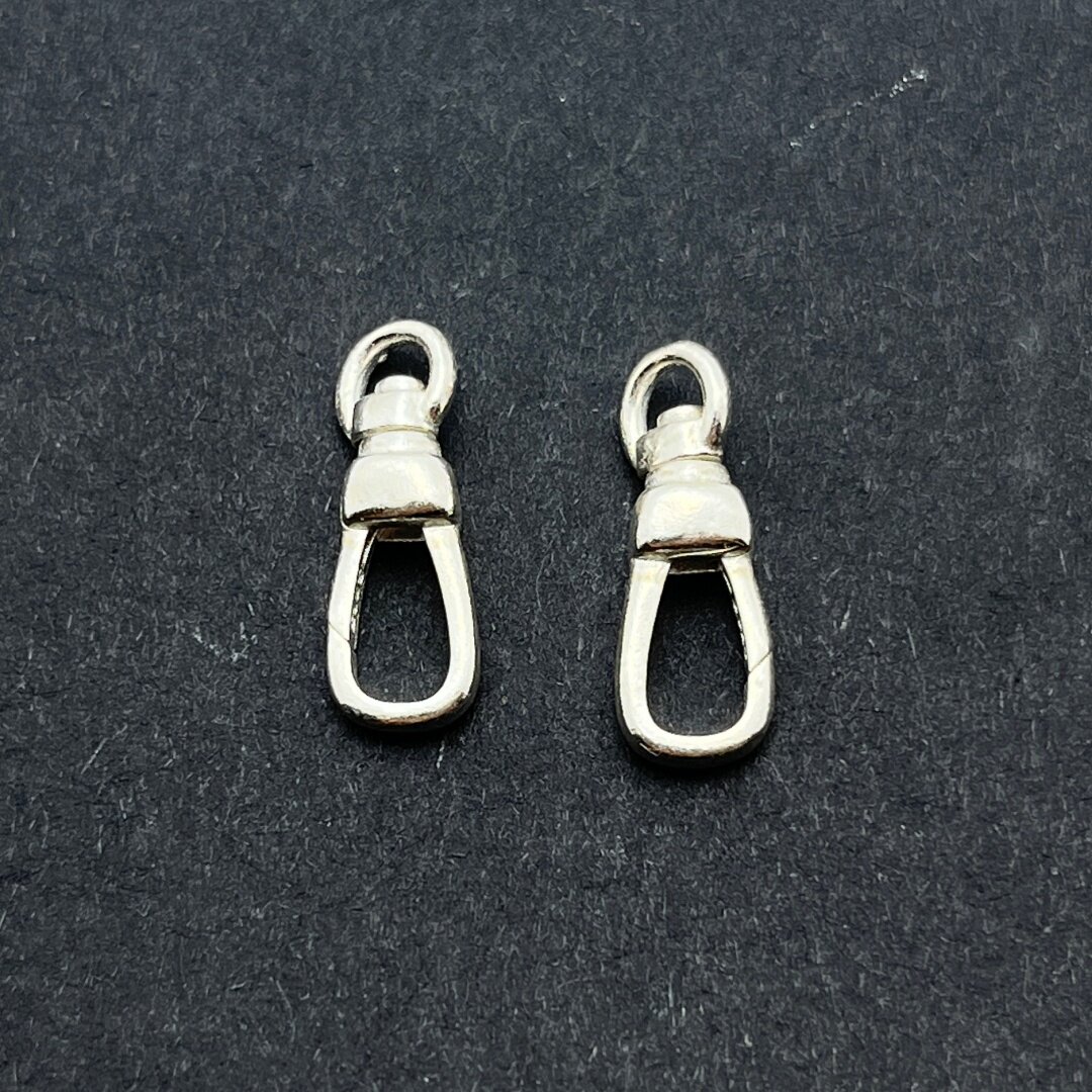 S925纯银实心可360度旋转万向轴弹簧扣饰品配件DIY手工手链材料