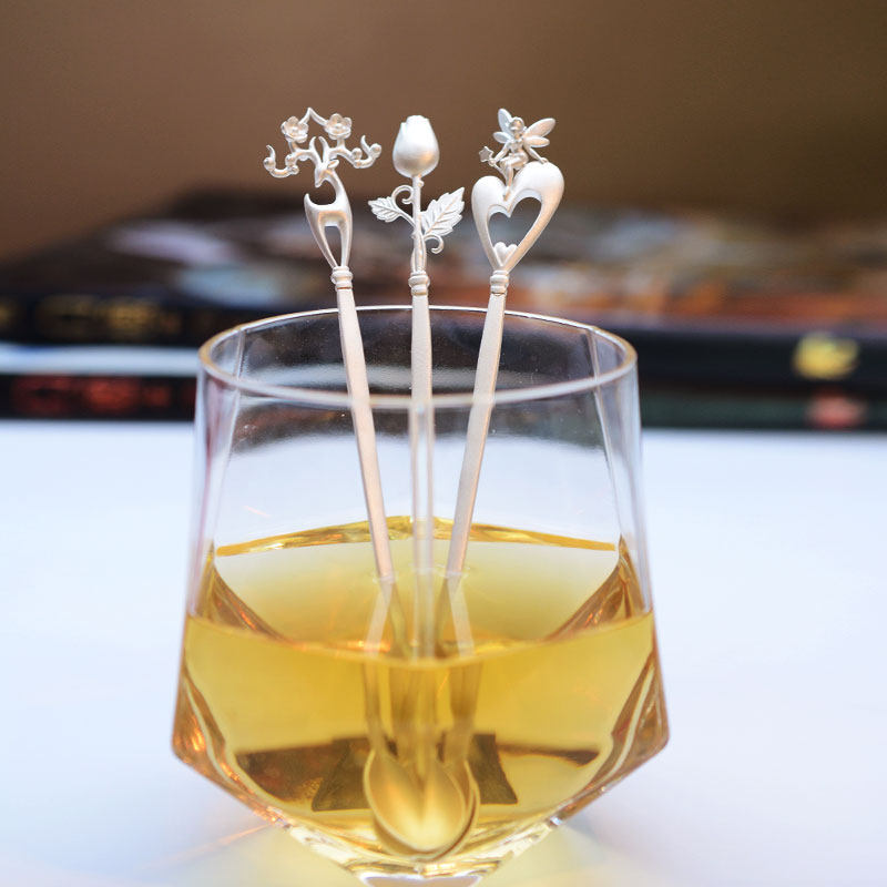 纯银简约风早餐下午茶马克勺子