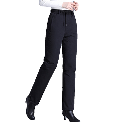 特厚可脱卸鹅绒裤直筒中年妈妈