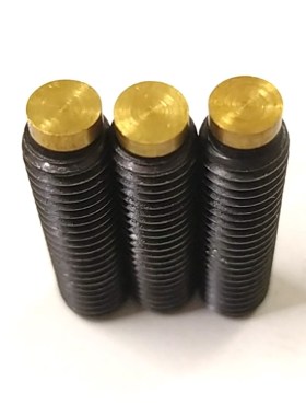 加硬12.9级黑色英美制10#-24铜头螺丝钉顶部装镶嵌铜垫片头机米