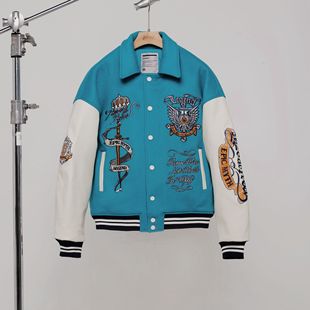 M26D 真皮棒球夹克 拜占廷