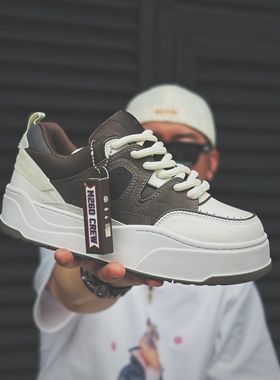 M26D MC-01厚底面包鞋拼接撞色潮流低帮增高休闲鞋情侣运动板鞋