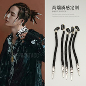 雷鬼脏辫假发辫子发绳夹子男女音乐节街舞嘻哈个性 手工编织头饰潮