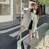 183-6806P175K258连帽通勤运动感撞色风衣外套，女装风衣，浙宝183