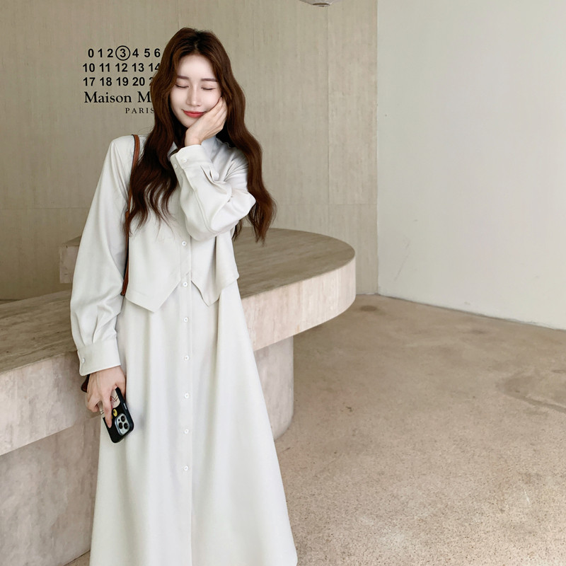 183-6802P145K218假两件衬衫连衣裙,女装风衣,2B183