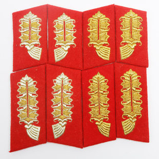 德国金属铜丝金线领章矢车菊橡树叶领章手工制作服饰影视道具配饰