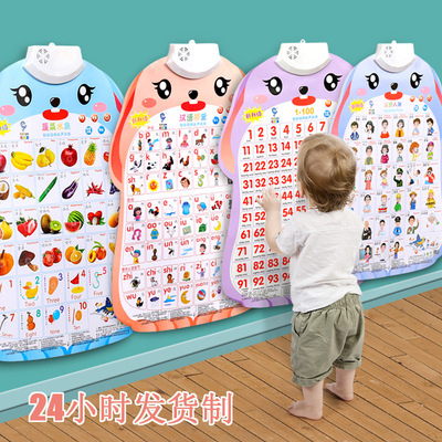 乐乐鱼儿童早教有声挂图宝宝启蒙学拼音发声点读识字挂画一件