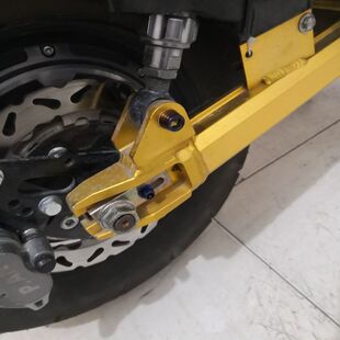 适用电动车摩托车减震固定改装圆口/开叉后后减震螺丝M8/M10金色