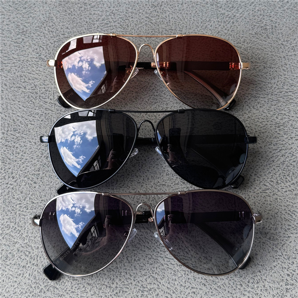 男士偏光太阳镜大框记忆金属蛤蟆镜黑色墨镜帅气男款飞行员护目镜