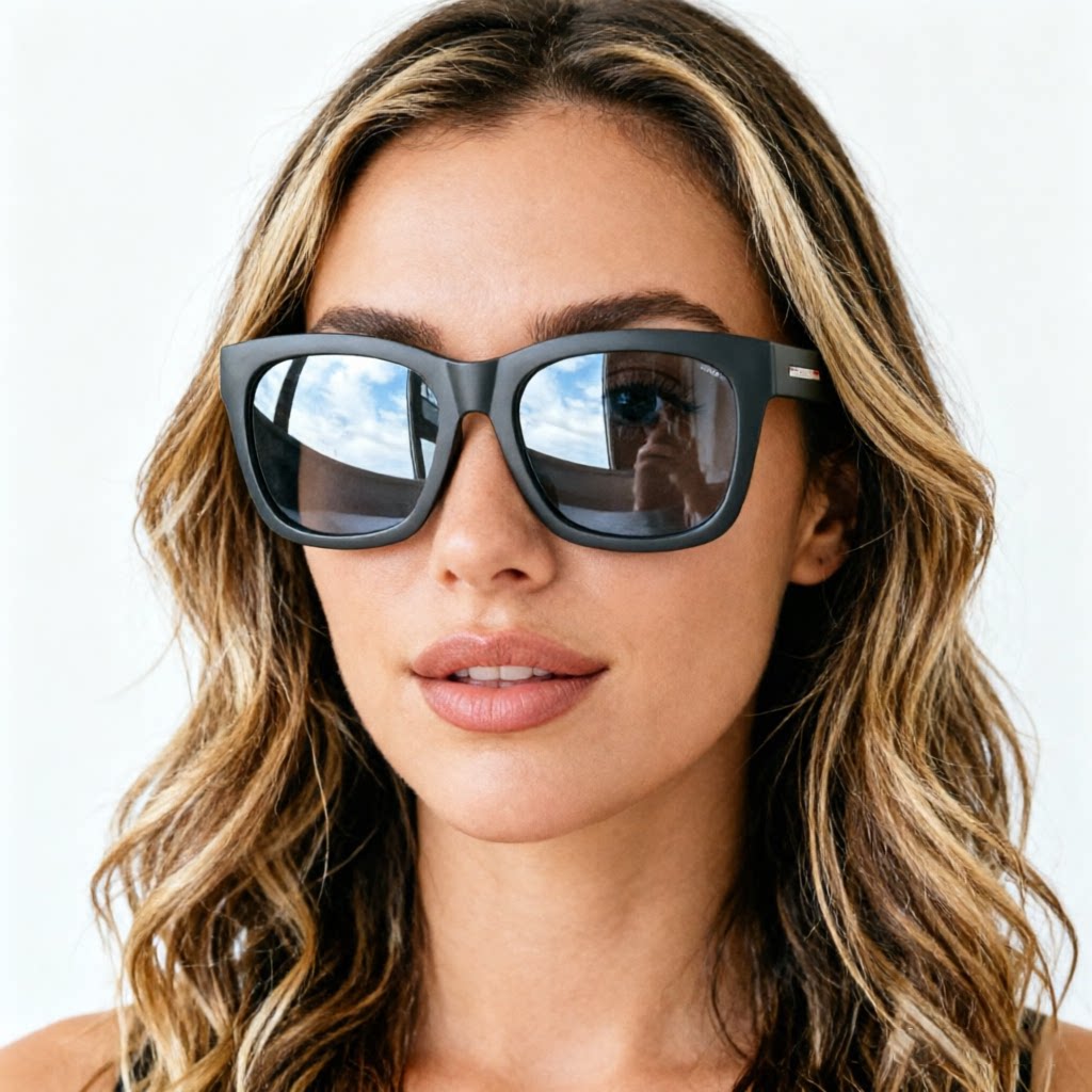 女士偏光太阳镜时尚防紫外线反光镜片女款墨镜偏光镜百搭修饰脸型