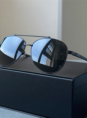 双梁复古飞行员玻璃镜片太阳镜