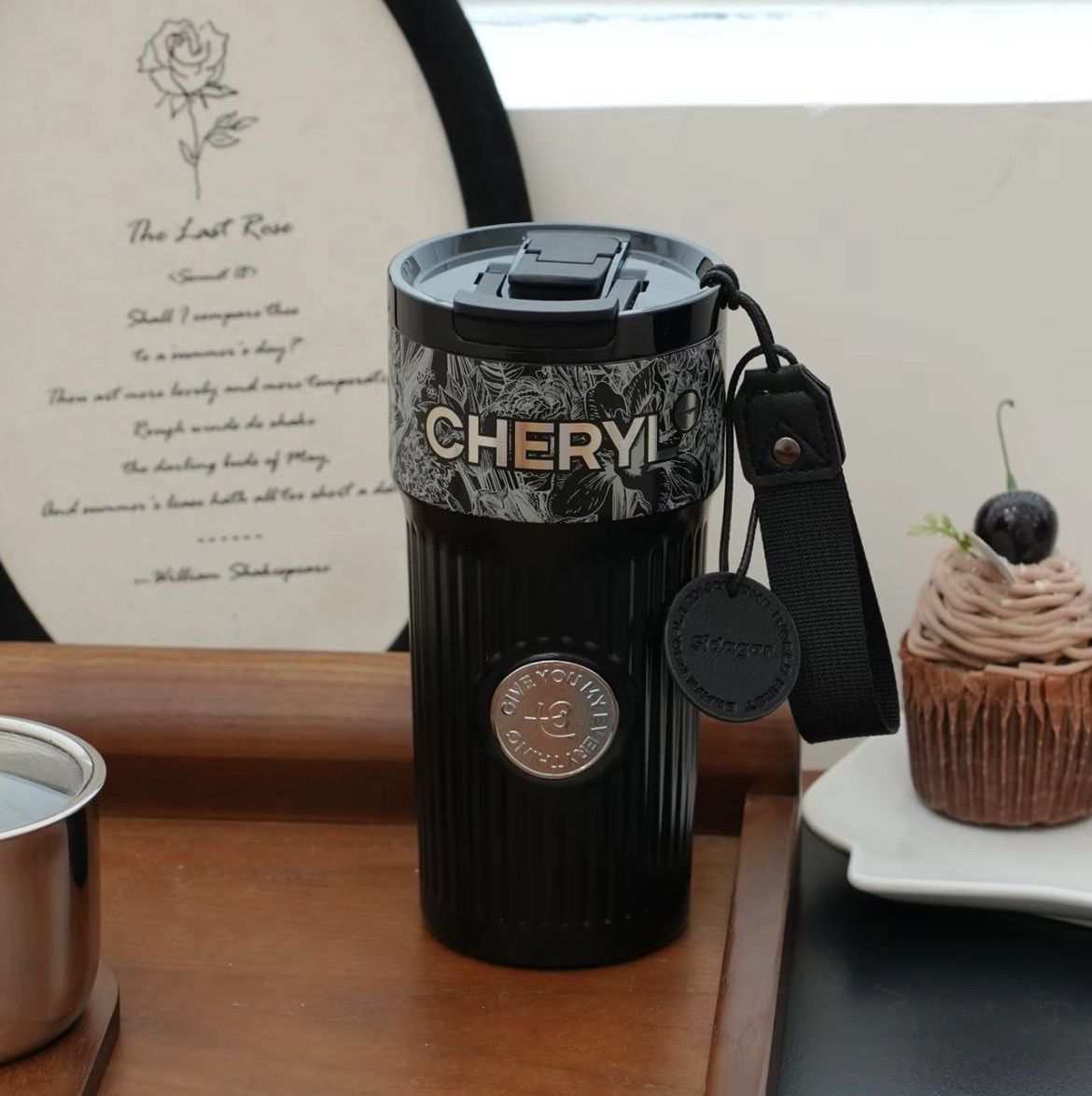 世大家吸管保温杯咖啡杯陶瓷内胆