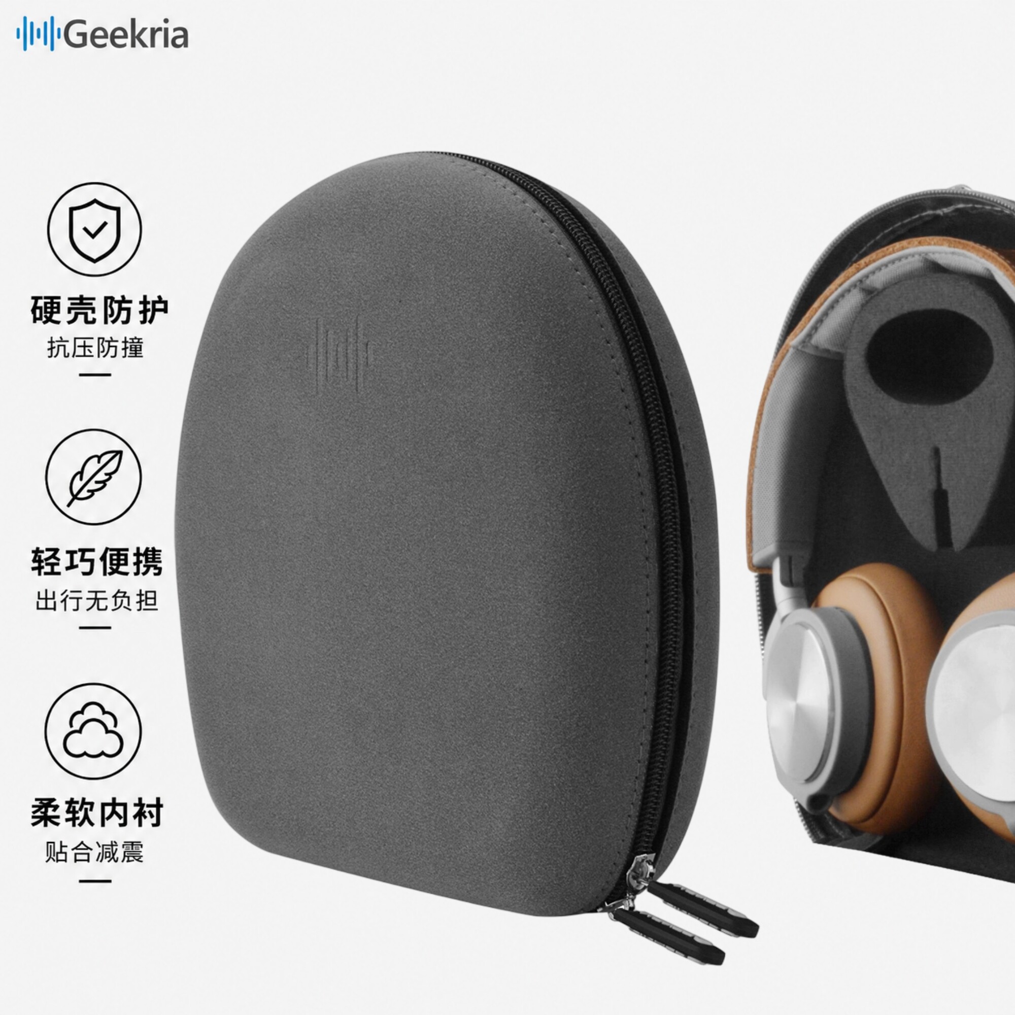 Geekria适用超纤索尼XM6收纳包图片