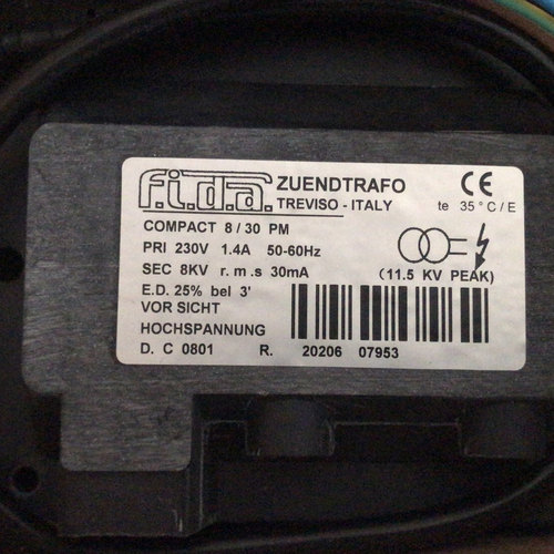 FIDA变压器1*8KV 单级点火变压器8/30PM 10/30CM COMPACT8/20CM