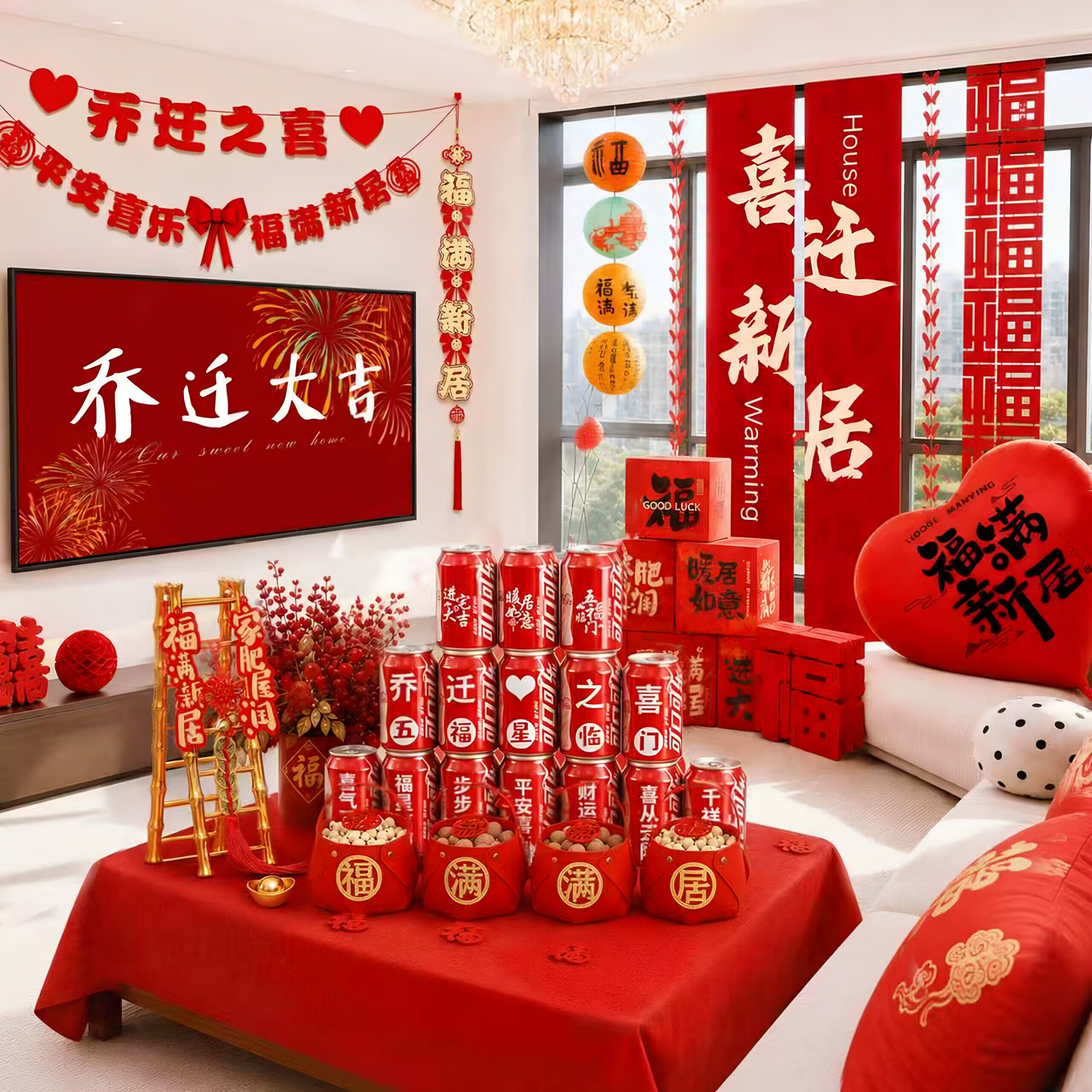乔迁之喜入宅礼物全套搬家用品