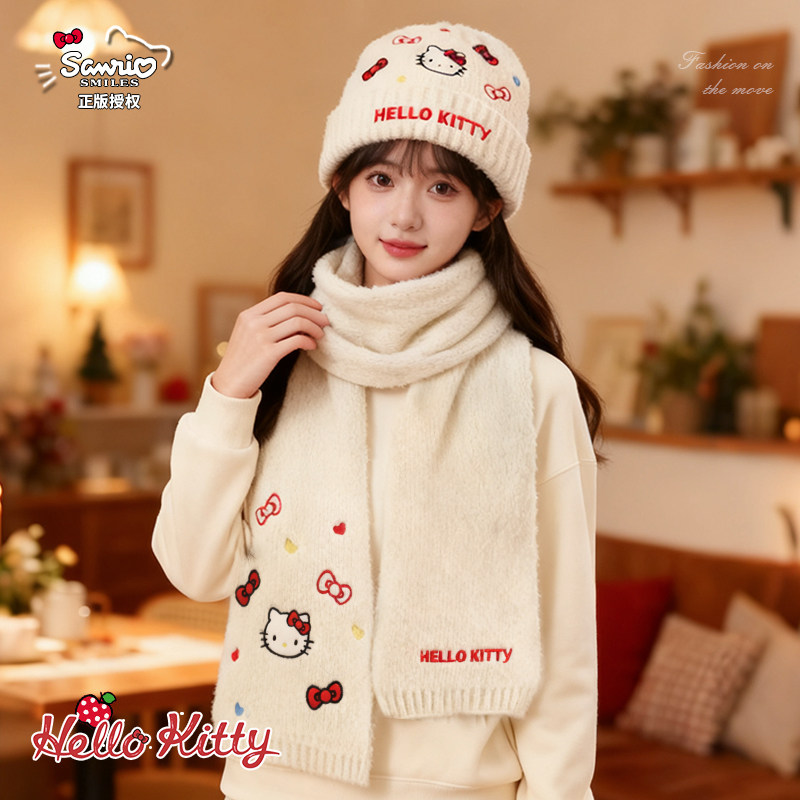 hellokitty正版授权围巾女款2026新款冬围脖帽子女生可爱学生保暖,服饰配件/皮带/帽子/围巾,围巾/丝巾/披肩,淘宝优惠券,粉丝福利购,淘宝优惠卷