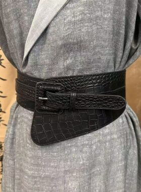 【蛇纹宽腰封】百搭通用