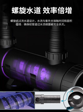 德国AB鱼缸紫外线过流式杀菌灯外置净水降藻除氯消毒海缸专用UV灯