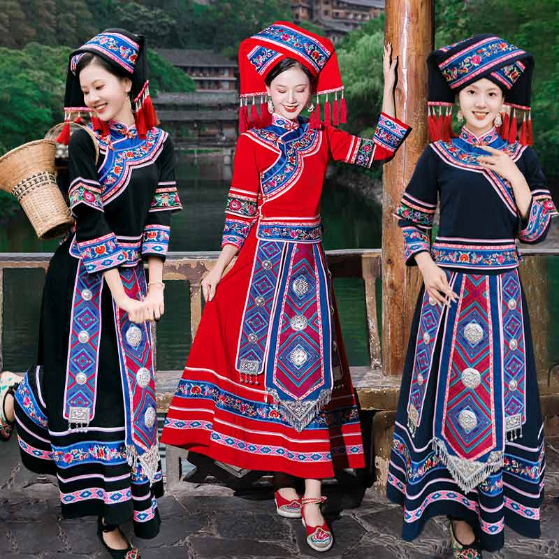 演出服壮族装舞蹈饰瑶云南少