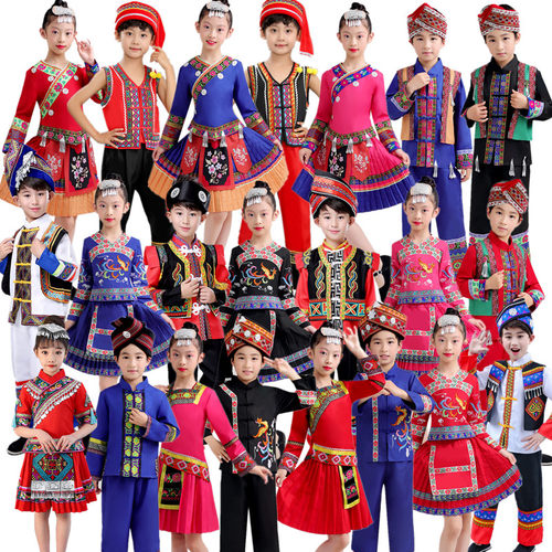 儿童壮族演出服六一男