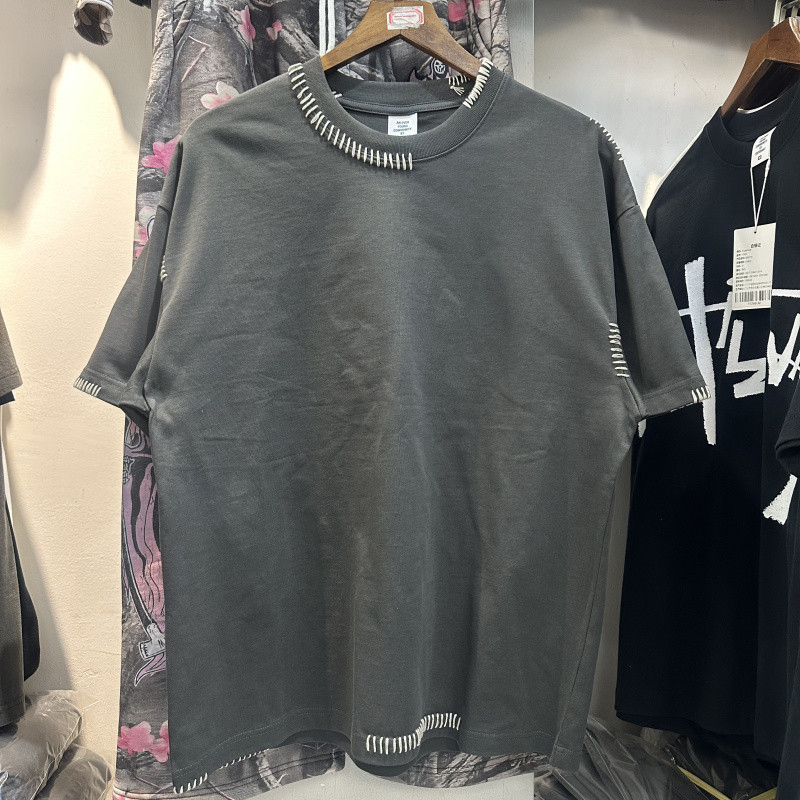 2026夏季新款美式潮牌fgss绣花缝补男女宽松嘻哈休闲圆领短袖T恤