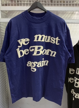 2024夏季新款美式休闲潮牌 CPFM发泡印花男女情侣宽松小领口T恤